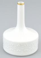Retró német porcelán váza, jelzett, minimális gyári mázhibákkal, m: 12,5 cm