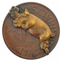 1926-1939. 1f bronz, bronz malac-rátéttel, szerencsepénzzé alakítva T:2