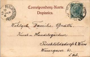 1904 Rudolfovo, Rudolfswert; Hauptplatz von Süden. Verlag v. Alfons Oblak / main square, publisher&#...