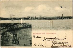 1903 Sandviken, Sandvikens Järnverk, Stora verkstaden / iron factory, ironworks, workshop, interior (EK)