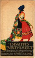 Díszítő Művészet. Kiadja az OMK Iparművészeti Iskola / Hungarian decorative arts, advertisement (EK)