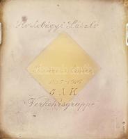 1916 Ezüst cigarettatárca a Központi Hatalmak zománc címereivel, arany lap berakással (18k). Belül e...