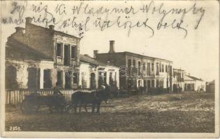 1917 Wladimir Wolinskij, Volodymyr-Volynskyi (Wolhynien, Ukraine); Verbrannte Häuser. Verlag der k.u.k. Feldbuchhandlungen des 4. AK. Originalfoto F. J. Marik / WWI K.u.K. (Austro-Hungarian) military, destroyed houses, ruins + "K.u.K. Feldjägerbataillon No. 4." (EK)