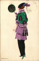 1919 Fashion lady. B.K.W.I. 188-5. s: Mela Koehler