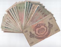 Vegyes 30db-os pengő, Vöröshadsereg Parancsnoksága pengő tétel, közte 100.000AP T:III-