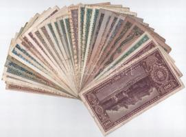 Vegyes 30db-os pengő bankjegy tétel T:III-