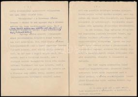 cca 1990 Obersovszky Gyula (1927-2001) költő, író, újságíró, 1956-os forradalmár kézirata, Móré Mihá...