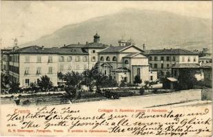 1902 Trento, Trient (Südtirol); Colleggio S. Bambina presso il Noviziato. G. B. Unterveger Fotografo (small tear)