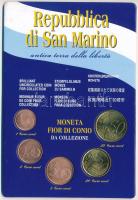 San Marino 2006-2008. 1c-50c forgalmi összeállítás T:1,1- San Marino 2006-2008. 1 Cent - 50 Cent unofficial coin set C:UNC,AU