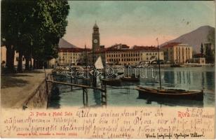 1903 Riva del Garda (Südtirol), Il Porta e Hotel Sole / port, hotel (EK)