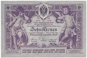 1900. 10K "0000" sorszámmal, modern másolat "COPY" jelzéssel T:I