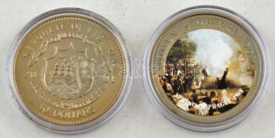 Libéria 2001. 10$ "Szabadság pillanatai" multicolor érmesorozat 20xklf darabja eredeti dís...