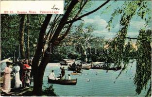 1907 Buenos Aires, Palermo-Lago / lake, rowing boats