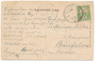 1908 Celldömölk. Humoros részeg montázs éjjel, Szagán János kiadása (EK)