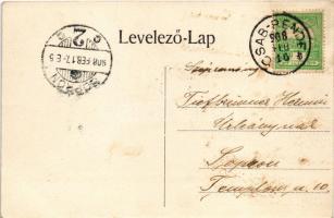 1908 Csabrendek, Deák Ferenc tér, Bogyay kastély. Neufeld Adolf kiadása