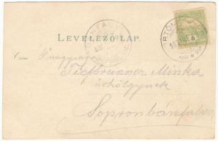 1903 Fertőmeggyes, Medgyes, Mörbisch am Neusiedler See; Evangélikus és katolikus templom, J.A. Harmu...