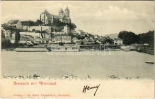 1902 Breisach am Rhein, mit Rheinbad (EB)