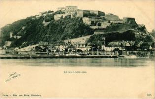 Koblenz, Ehrenbreitstein. Gruss vom Rhein / fortress, castle