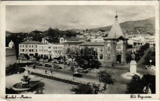 1949 Madeira, Funchal / street view, automobiles, bank (EB)
