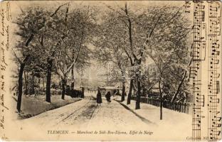1903 Tlemcen, Marabout de Sidi-Bou-Djema, Effet de Neige / street view in winter (EK)