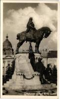 1942 Kolozsvár, Cluj; Mátyás király szobra / monument (EK)