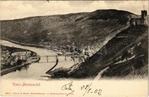 1902 Bernkastel-Kues, Cues-Berncastel; castle, bridge