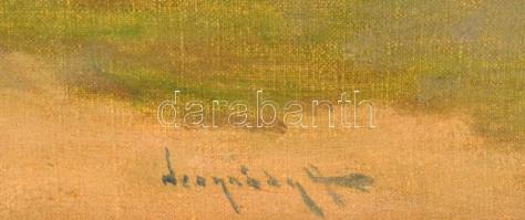 Neogrády Antal (1861-1942): Legelésző tehenek. Olaj, vászon, jelezve jobbra lent: Neogrády A. Restau...