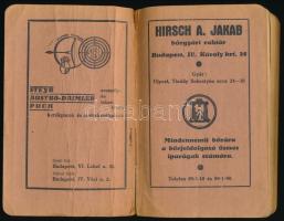 Schreiber József: Automobilisták zsebkönyve. Bp.,1935., Auto és Motorújság. Tizedik kiadás. Kiadói p...