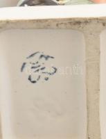 Hummel: Esernyős figura, kézzel festett fajansz, jelzett, kopásnyomokkal, mázrepedésekkel, sérült, r...