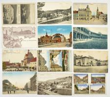 Kb. 313 db RÉGI cseh város képeslap vegyes minőségben fém dobozban / Cca. 313 Czech town-view postca...