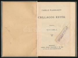 Camille Flammarion: Csillagos esték. Ford.: Tóth Béla. Magyar Könyvtár Ifjusági Sorozat. Bp.,én.,Lam...
