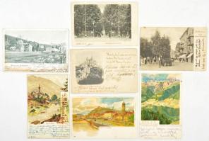 Kb. 144 db RÉGI hosszú címzéses osztrák város képeslap vegyes minőségben, lithokkal - Bécs nélkül / ...
