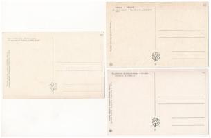 Praha, Prague; 23 pre-1945 unused artist signed postcards (Prazské akvarely Jaroslava Setelíka)