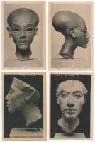 8 db RÉGI egyiptomi múzeumi képeslap szobrokkal / 8 pre-1945 Egyptian museum postcards with sculptures