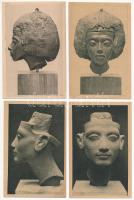 8 db RÉGI egyiptomi múzeumi képeslap szobrokkal / 8 pre-1945 Egyptian museum postcards with sculptur...