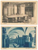 Dresden, Drezda; Neues Rathhaus / new old town hall, interior - 12 pre-1945 postcards
