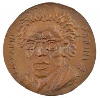 Borsos Miklós (1906-1990) DN Giovanni Papini egyoldalas bronz emlékérem (85mm) T:1-