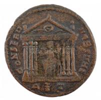 Római Birodalom / Aquileia(?) / Maxentius 306-312. AE Follis bronz (4,84g) T:2-  Roman Empire / Aquileia(?) / Maxentius 306-312. AE Follis bronze IMP C MAXENTIVS P F AVG / CONSERV VRB SVAE - A?T (4,84g) C:VF