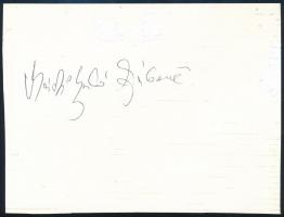 Mádi Szabó Gábor (1922-2003) színész aláírása őt ábrázoló fotó hátulján