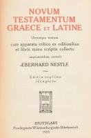 Novum Testamentum Graece et Latine. [Újtestamentum görög és latin nyelven]. Utrumque textum cum appa...
