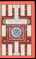1899-1911 3 db Kincses Kalendárium: 1899, 1900, 1911. Bp., Rákos Jenő Budapesti Hirlap Ujságvállalat...