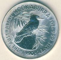 Ausztrália 1990. 5$ Ag "Kookaburra" 1 oz. T:PP