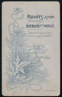 cca 1900 Babaportré, keményhátú fotó Kováts István gyergyószentmiklósi műterméből, 10,5×6,5 cm