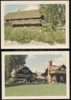 1966 A híres osztrák Trapp család háza az Egyesült Államokban, Vermont államban, 2 db színes fotó, a hátoldalon feliratozva, 12,5x9 cm