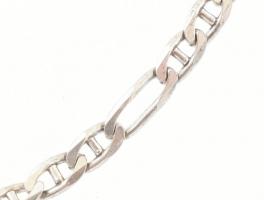 Ezüst (Ag) nyaklánc, 925-ös tisztasággal, záró kapocs nélkül. Jelzett. 53 cm, 23 g