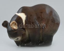 Lomonoszov szovjet medve, festett porcelán, jelzett, hibátlan, m:10cm