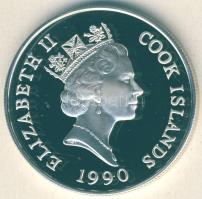 Cook-szigetek 1990. 50$ Ag "Olimpia-futás" T:PP