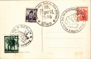 Adolf Hitler, Hitlerjugend + "Tag des Grossdeutschen-Reichs Wien 9. April 1938" So. Stpl