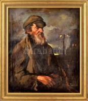 Parobek Alajos (1896-1947): Portré. Olaj, vászon. Jelezve jobbra lent. Dekoratív fakeretben. 60×50 cm