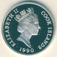 Cook-szigetek 1990. 10$ Ag "Olimpia-futás" T:PP